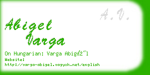 abigel varga business card